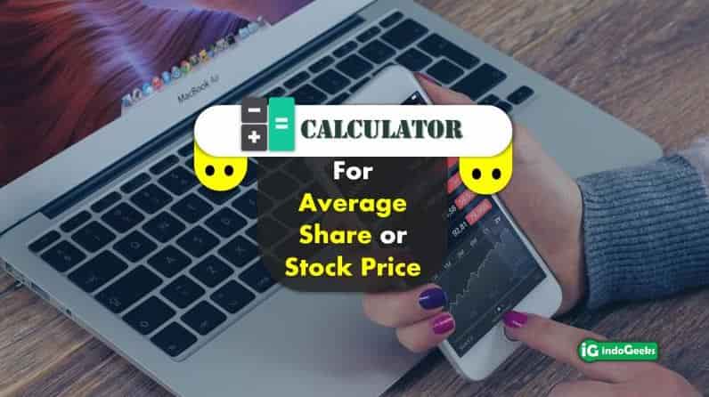 Share Average Price or Stock Calculator