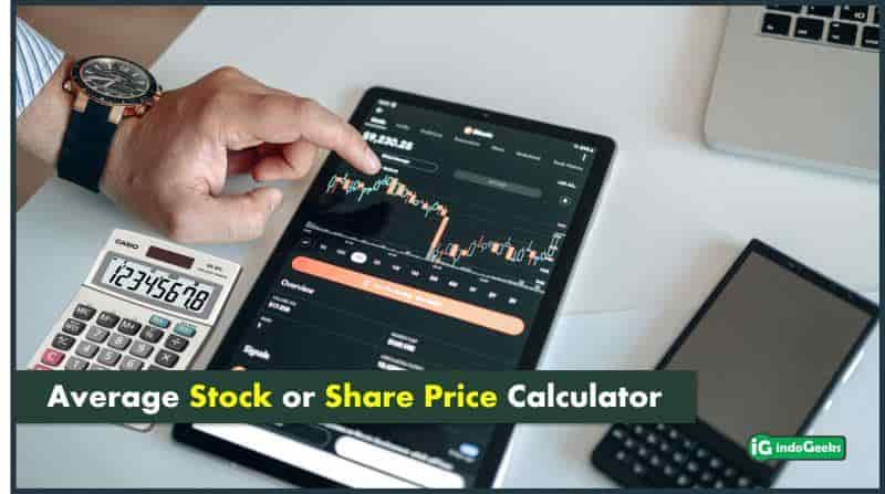 Share Average Price or Stock Calculator