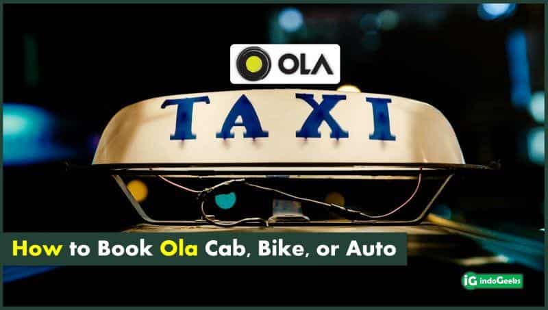 How to booking ola cab taxi bike or auto online