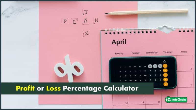 Profit or Loss percentage calculator