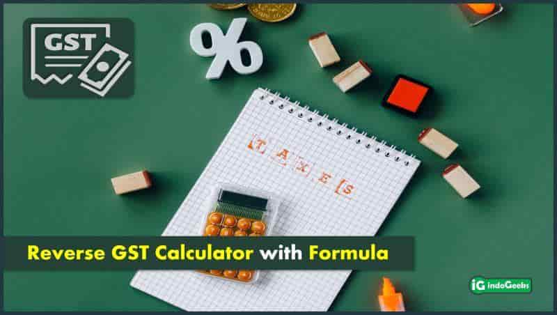Reverse GST Calculator with Formula
