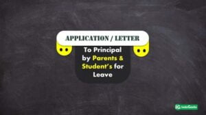 application to principal by parents