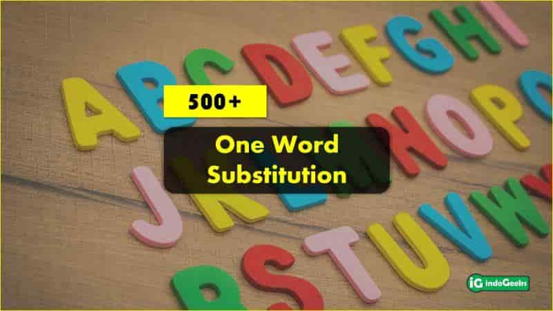 One Word Substitution in English