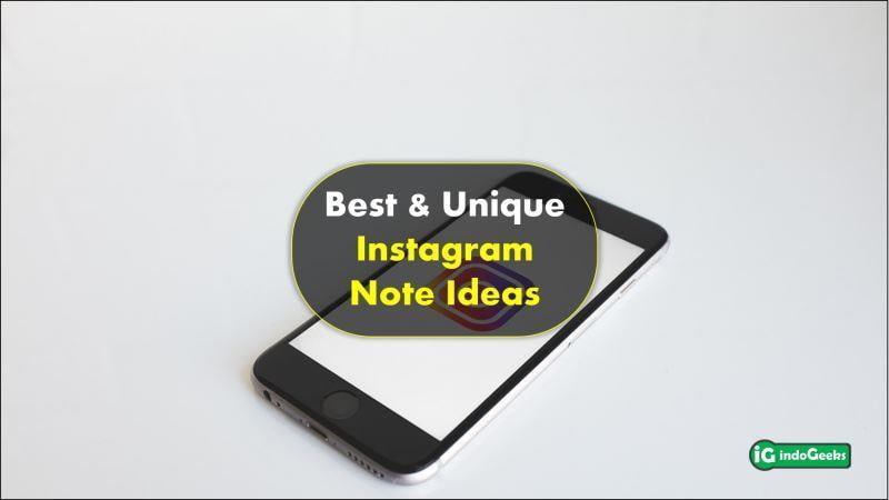 Instagram Note Ideas