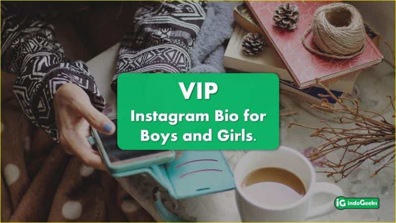 Instagram VIP Bio for Boys and Girls Profile [Updated: Best & Unique]