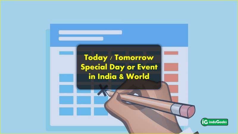 Today Special Day in India and World - 2023
