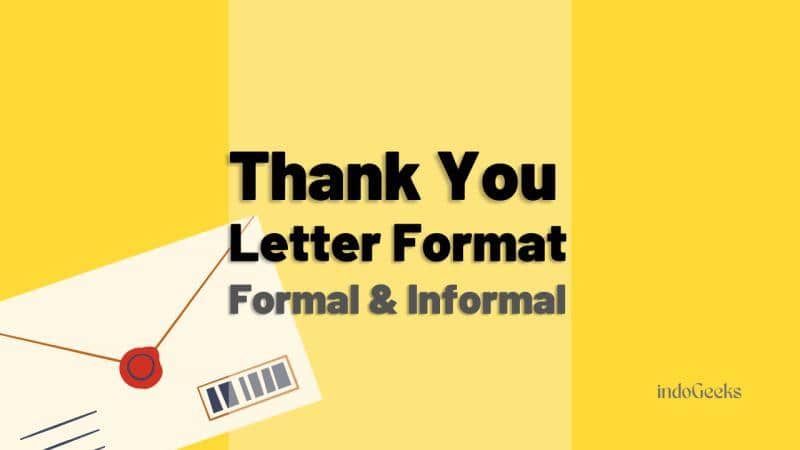 Thank You Letter Format and Application Professional Formal Informal Boss Interview